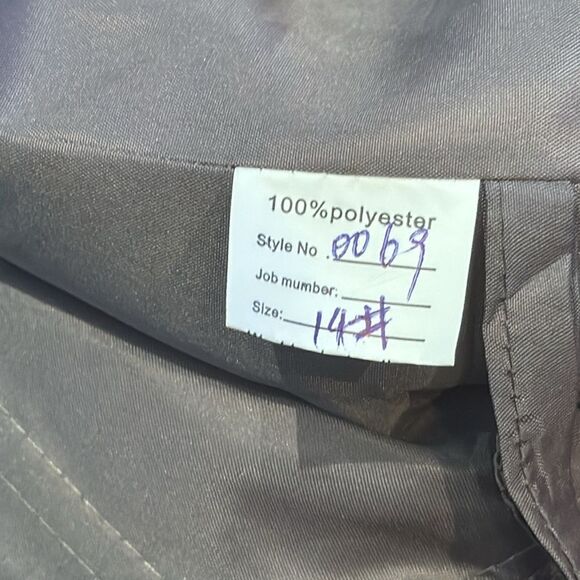 Women’s Grey TeaLength Chiffon Dress Corset Mother of the Bride Size 14 NEW - Picture 13 of 15